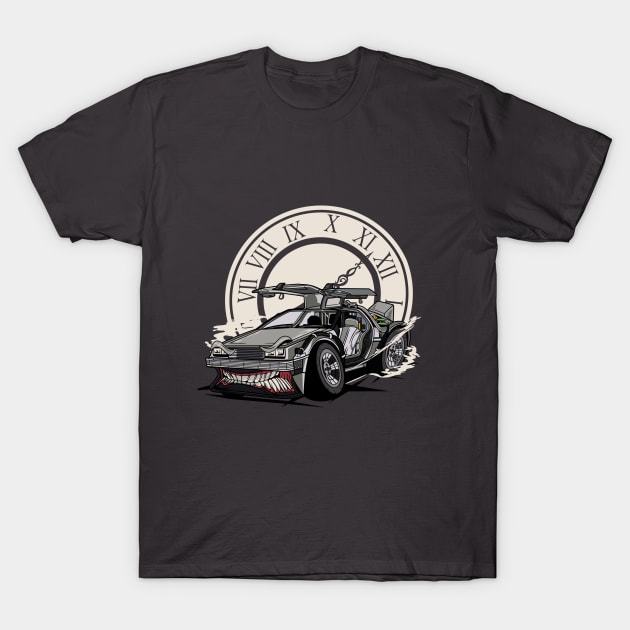 MONSTER CAR TIME MACHINE T-Shirt by beanbeardy